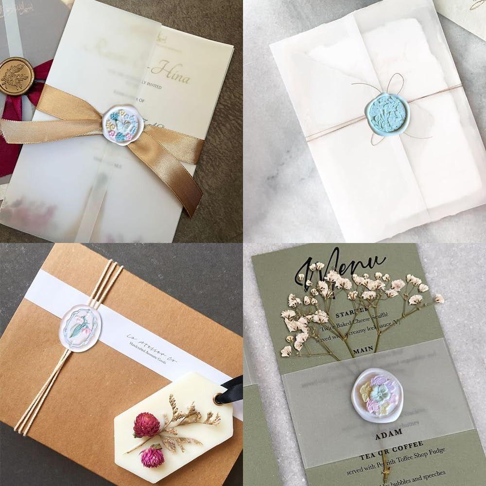 8/10/12Pcs Retro Wax Seal Stamp Head Kit Enamelled Seal Heads  Invitations Cards Envelopes