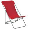 Beach Chair - vidaXL - Foldable - Steel - Oxford Fabric - 2 Pcs