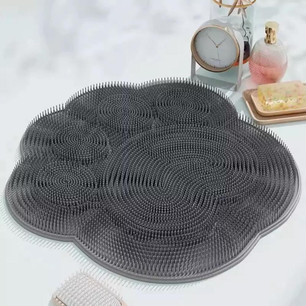 1Pcs Silicone Bath Massage Mat Shower Foot And Back Brush Wall Mounted Bathroom Foot Wash Mat With Suction Cup