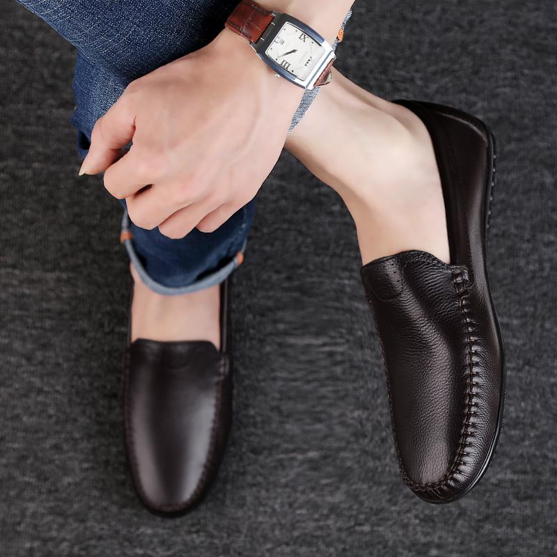 Fashion Handmade Men Casual Shoes Mens Slip On Flats 2024 New Men's Monk Strap Shoes Genuine Leather Fashion Wedding Dress Shoes Men