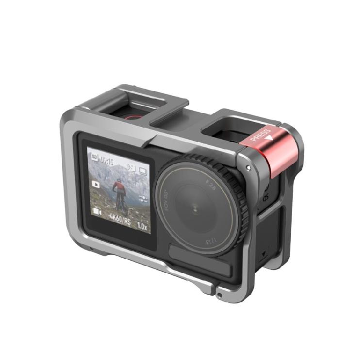 Camera Frame Video Cage Enhances Filming For Action 5Pro Camera Secure Metal Frame With Easy Access Side Window