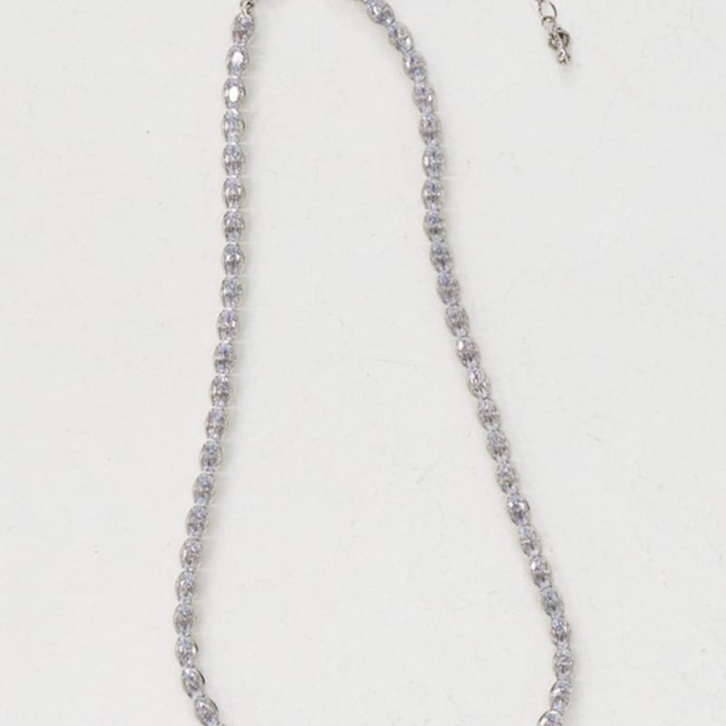 SORRY TOO MUCH LOVE Shine Round Jewel Necklace_Silver