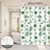 Green Leaf Versatile Shower Curtain, Fresh and Simple Bathroom Curtain, Creates a Healing Bathroom Space