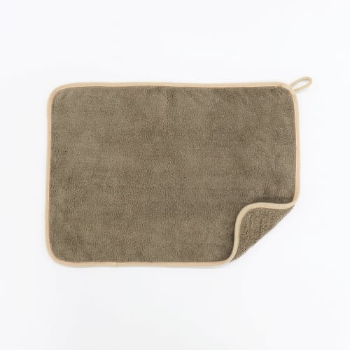 Towa Sangyo LD Absorbent Mat (Can Also Be Used As a Dishcloth), Brown, Approx. 30 X 40 Cm, Microfiber, 1 Sheet
