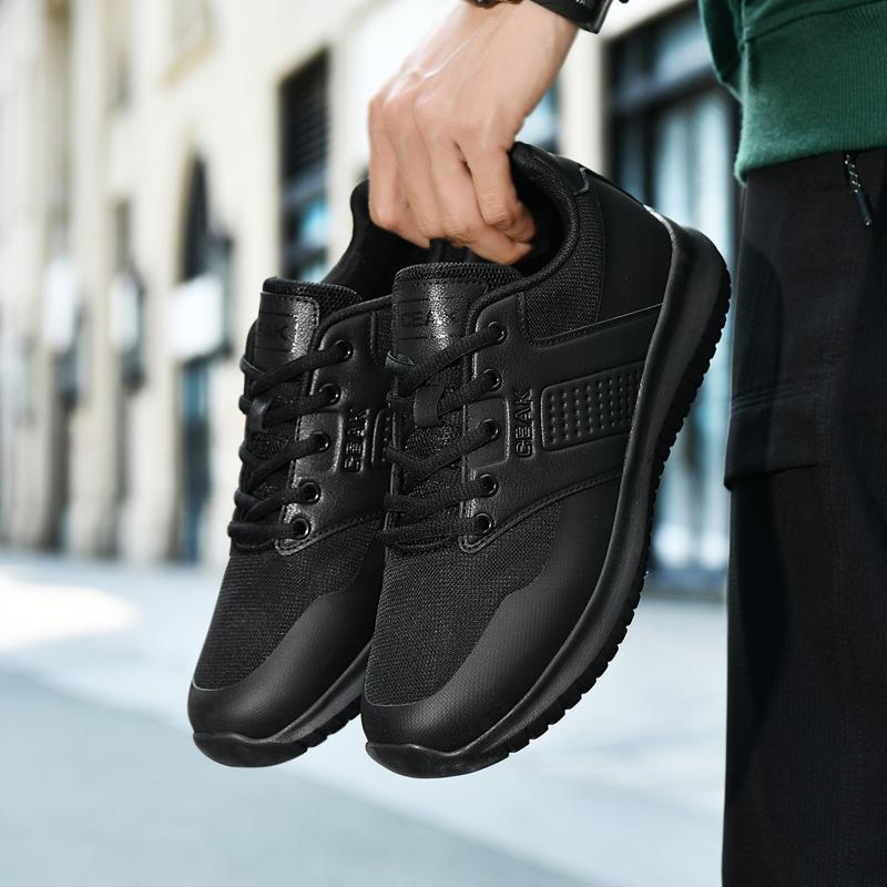 Scarpe da chef antiscivolo Quattro stagioni traspiranti Scarpe da lavoro da cucina per hotel Leggere da esterno da uomo Taglie forti Scarpe casual sportive da passeggio