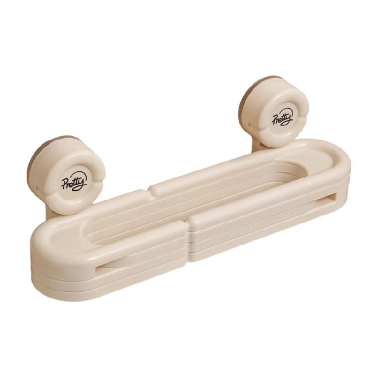 Пластиковая полка для обуви устойчивая к ржавчине для ванной комнаты настенная без сверления многоярусная сушилка с дренажной системой кремовый 970₽