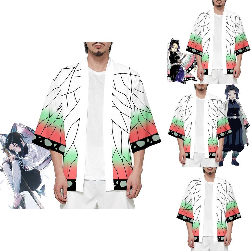 Cozy And Breathable Demon Slayer Kimetsu No Yaiba Kochou Shinobu Cosplay Loose Haori Coat Tops