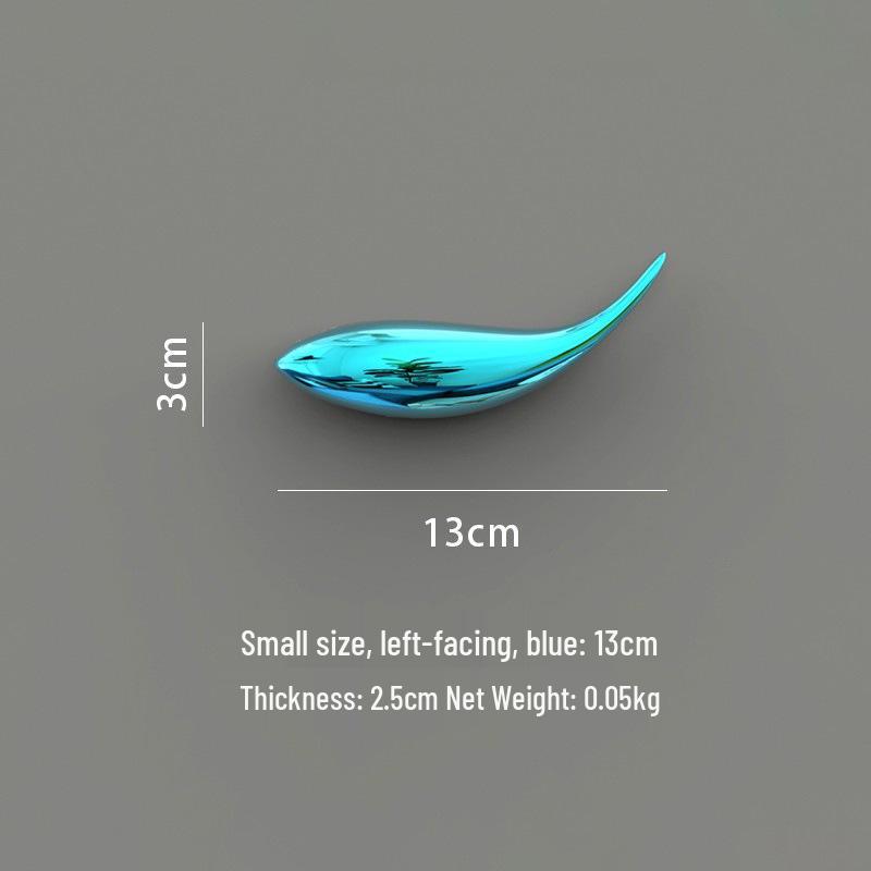 Electroplated Fish Resin Wall Hanging for Indoor Living Room