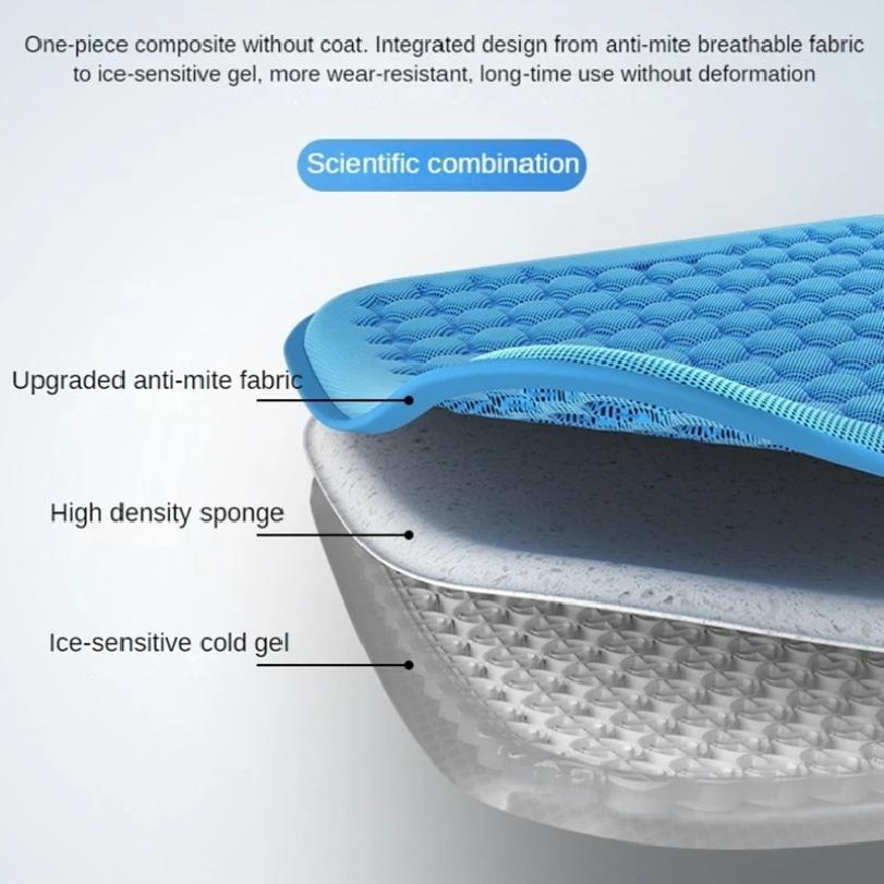 Car Cushion Summer Cool Cushion Ice Gel Seat Breathable Car Cushion Seasonal Universal Cool Cushion Auto Chair Mat Pad