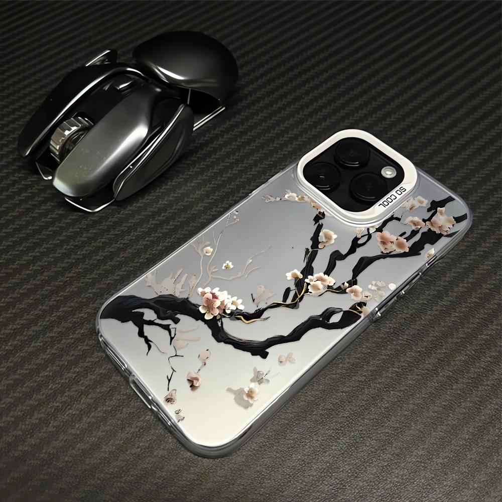 Chinese Plum Blossoms Phone Case For IPhone 17 17e 16 15 14 Pro Max 13 12 11 Air Protective Cover Hard PC Sturdy Coque Cover