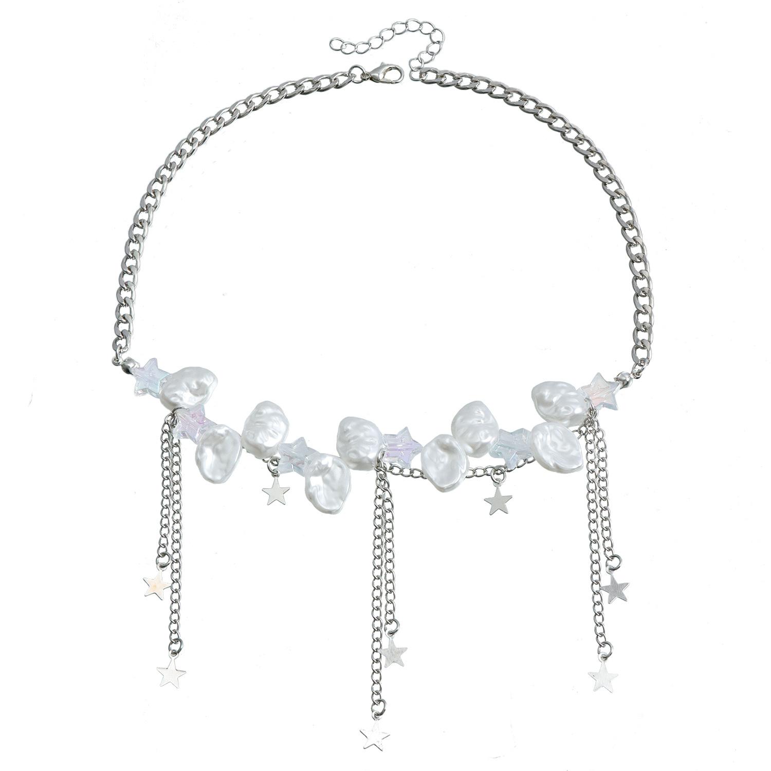 

Love Heart Light Luxury Zircon Crystal Double Chain Necklace Creative Tassel Design Fashion Charm Pendant Jewelry for Women
