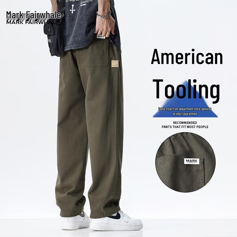 

Mark Fairwhale Men s Loose Fit Straight-Leg Cotton Cargo Pants L