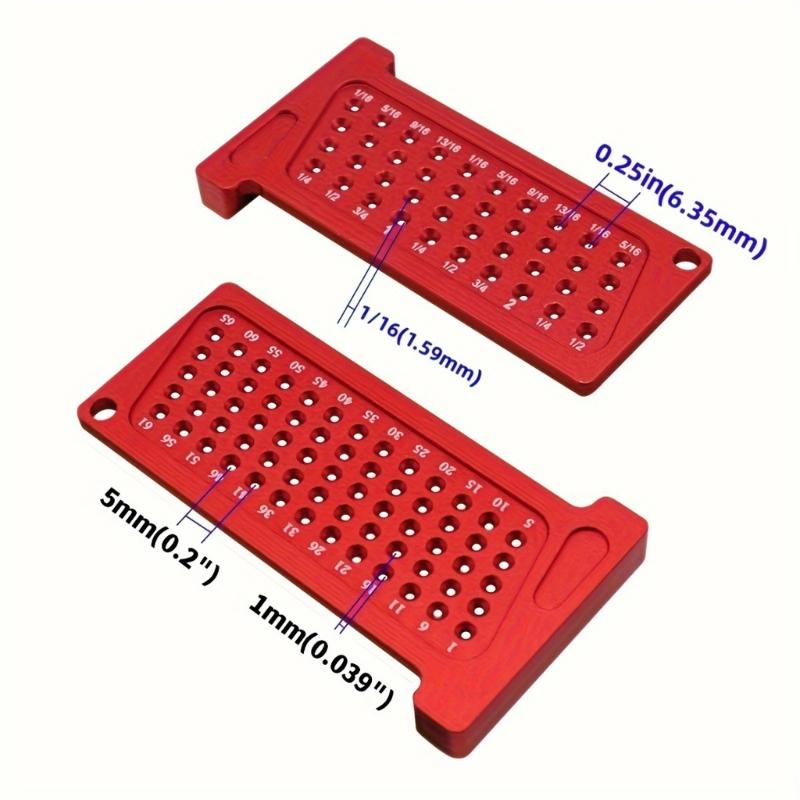 2 Pcs Woodworking Precision Hole Scribe Metal T-Ruler Pocket Ruler Measuring Tool Woodworking Scribe T65mm/T2.5in