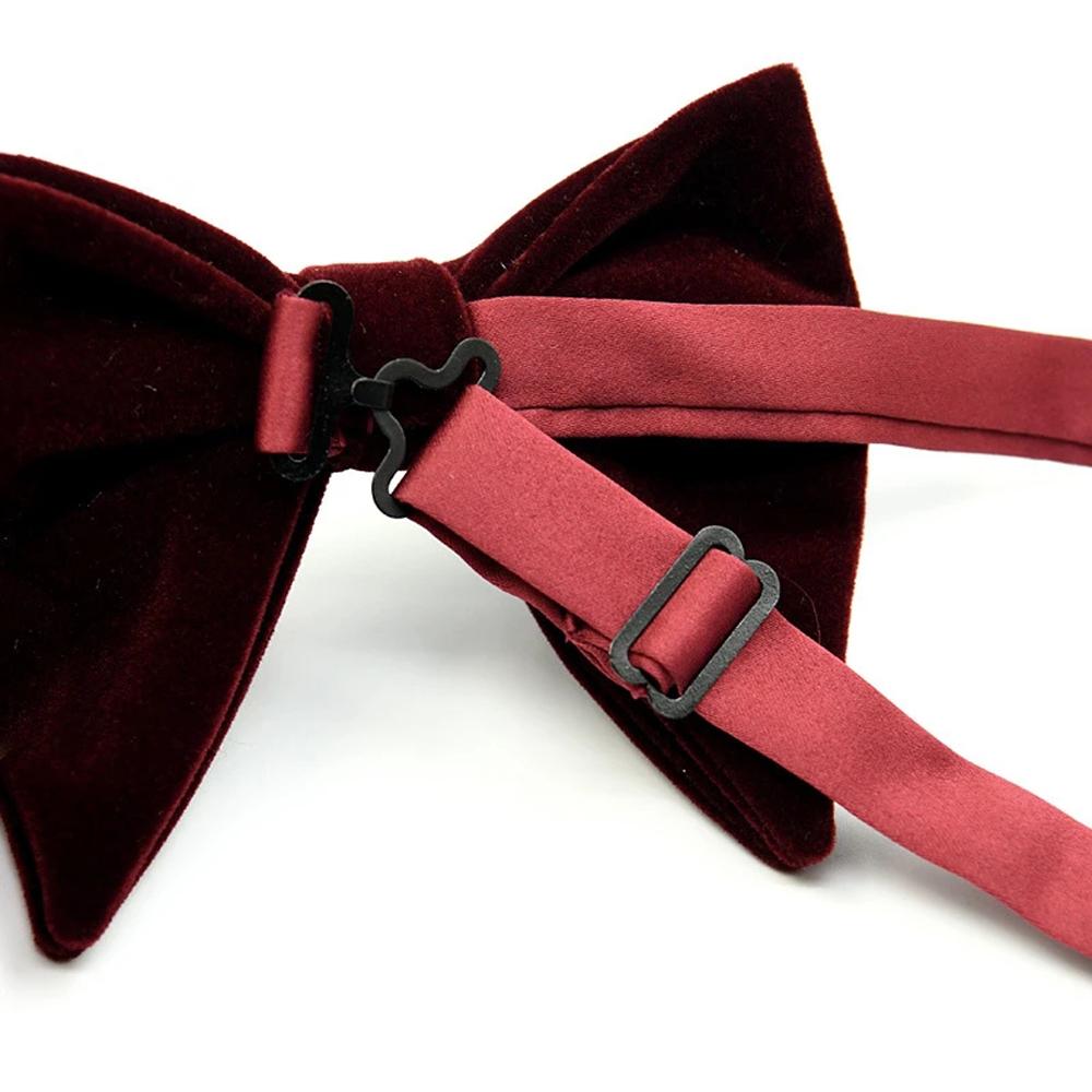 Christmas Gift Women Formal Wear Accessories Bow Knot Bow Tie Horn Bow Ties Neck Tie Planted Velvet