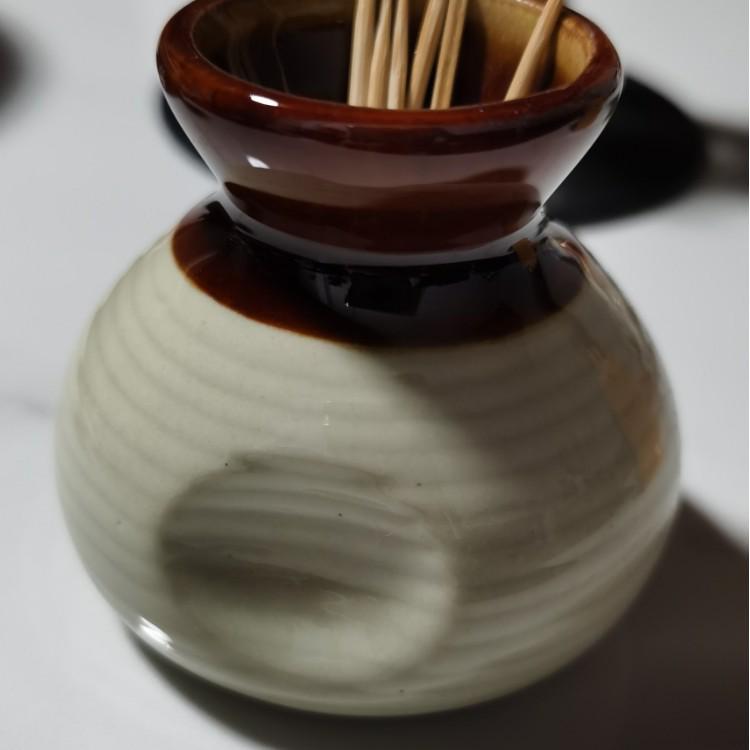 Cute Japanese Ceramic Toothpick & Cotton Swab Holder
