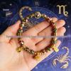 Twelve Constellations Guardian Cloisonné Enamel Flower Bracelet
