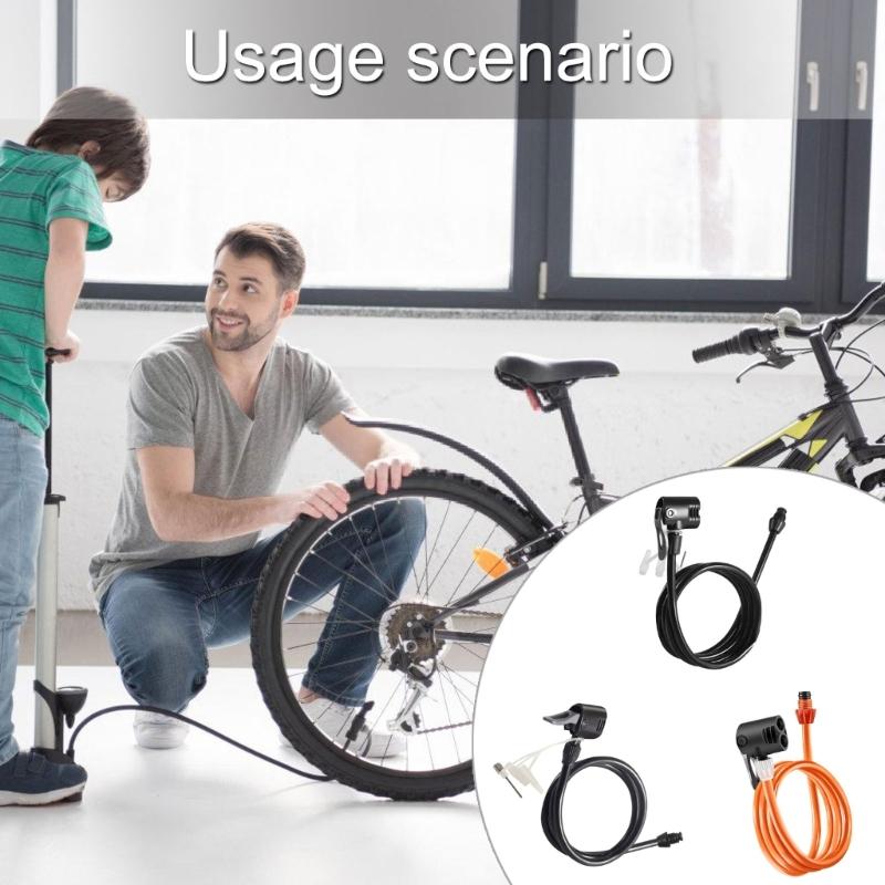 Riding Air Pumps Extension Hose Bicycles Pump Extender Inflator Valves Bike Pump Extension Tube Bicycles Pump Air Hose