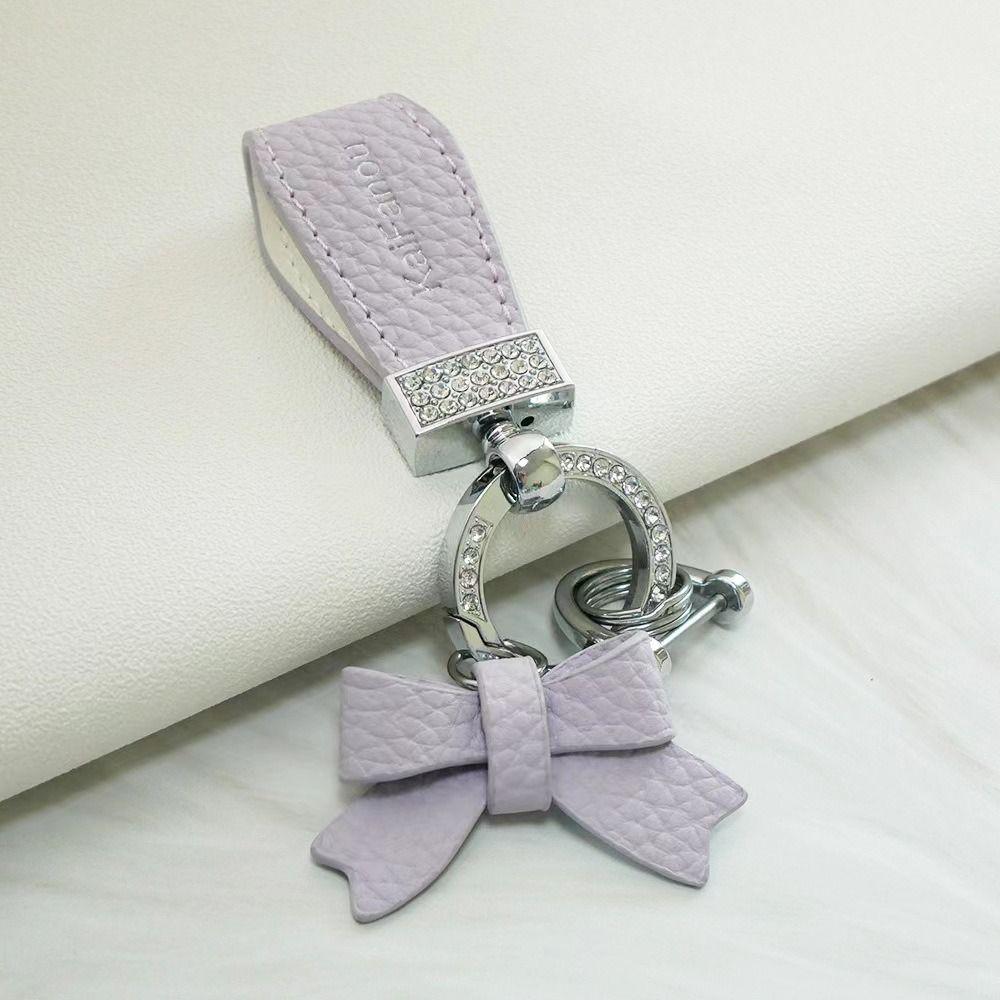 Ladies Bag Fashion Decoration Luxury Genuine Leather Keychain  Women Gift