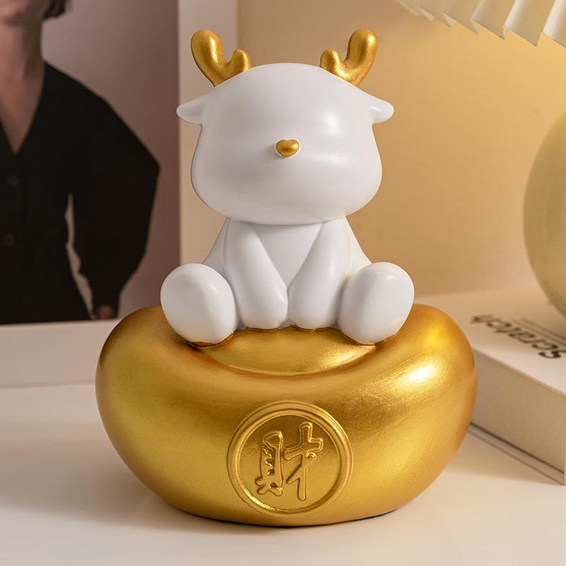 Creative New Year's Wealth Home Ornaments Mascot Living Room Entrance Desktop Decoration Housewarming New House Gift Ornaments