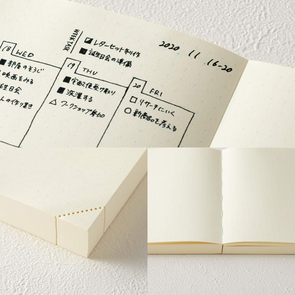 DESIGNPHIL MIDORI MD Notebook Journal, A5, 1 Page Per Day, Dot Grid A, 15313006