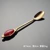 304 Stainless Steel Ceramic Bead Patch Coffee Spoon Gold Colorful Gift Spoon Small Dessert Spoon