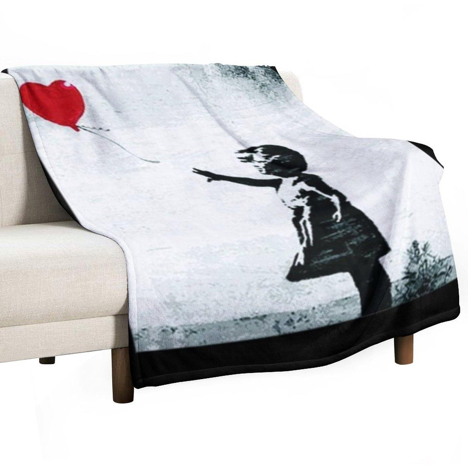 Banksy Hope Throw Blanket christmas gifts Comforter Luxury St Furry Blankets 30x40in