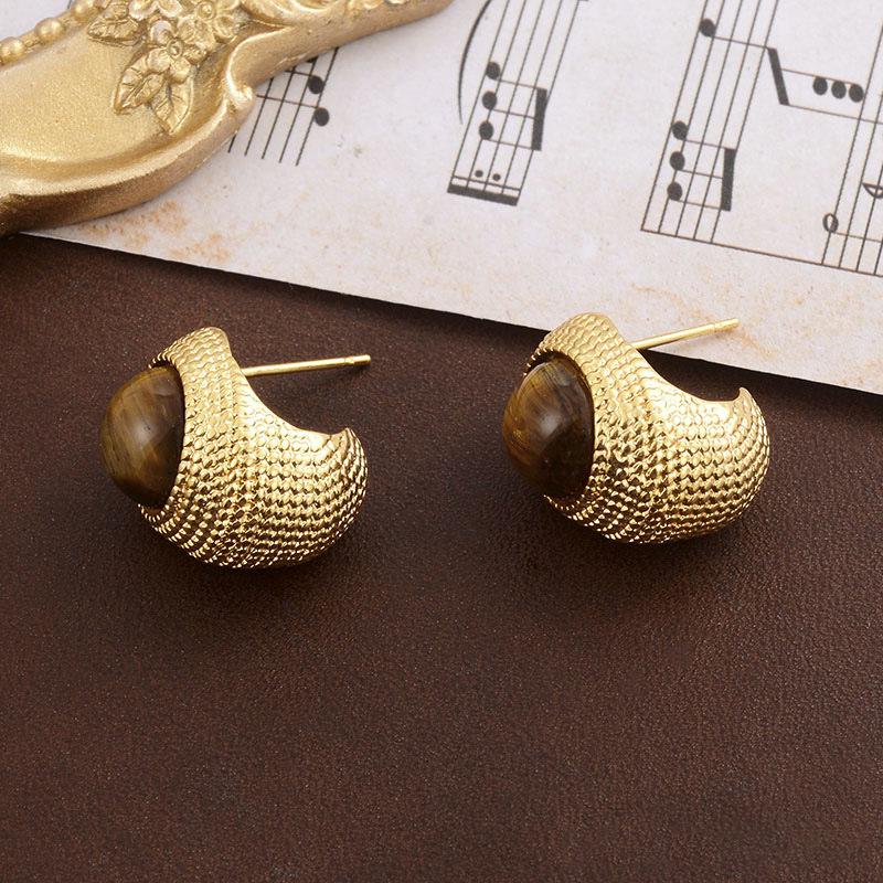 

Элегантные разноцветные серьги-пусеты в стиле ретро для женщин - Винтажный европейский и американский дизайн