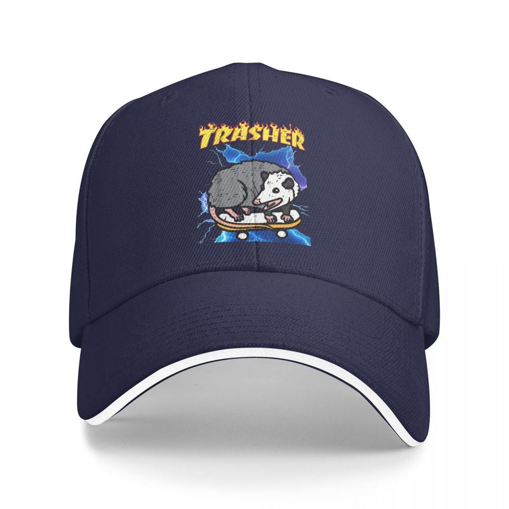 Baseball Caps Opossum Skateboard Trasher Funny Possum Skater Graphic Unisex Casual Summer Hats