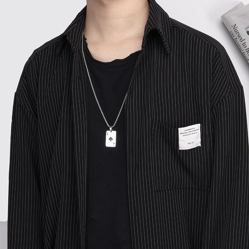 Summer Ace of Hearts Titanium Necklace & Hoodie Set: Trendy Hip Hop Style for Men & Women