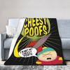 Super Soft Southpark Cheesy Poofs Throw Blanket Premium Flannel Fleece Lightweight Bed Blanket Warm Plush Blankets All Season