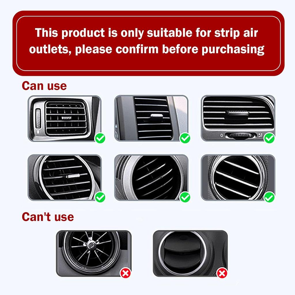 20PCS Car Vent Outlet Trim, Bendable Air Conditioner Vent Decoration Strip, Universal Auto Air Oulet Strips, for Most Vehicles (Red)