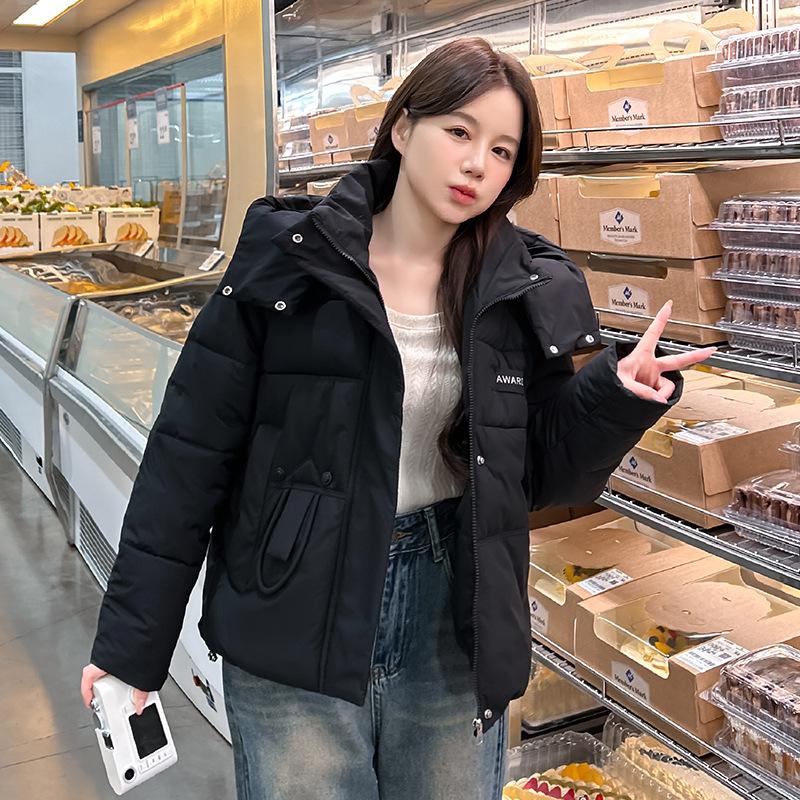 Hooded Loose Short Jacket Thickened Winter Cotton Coat