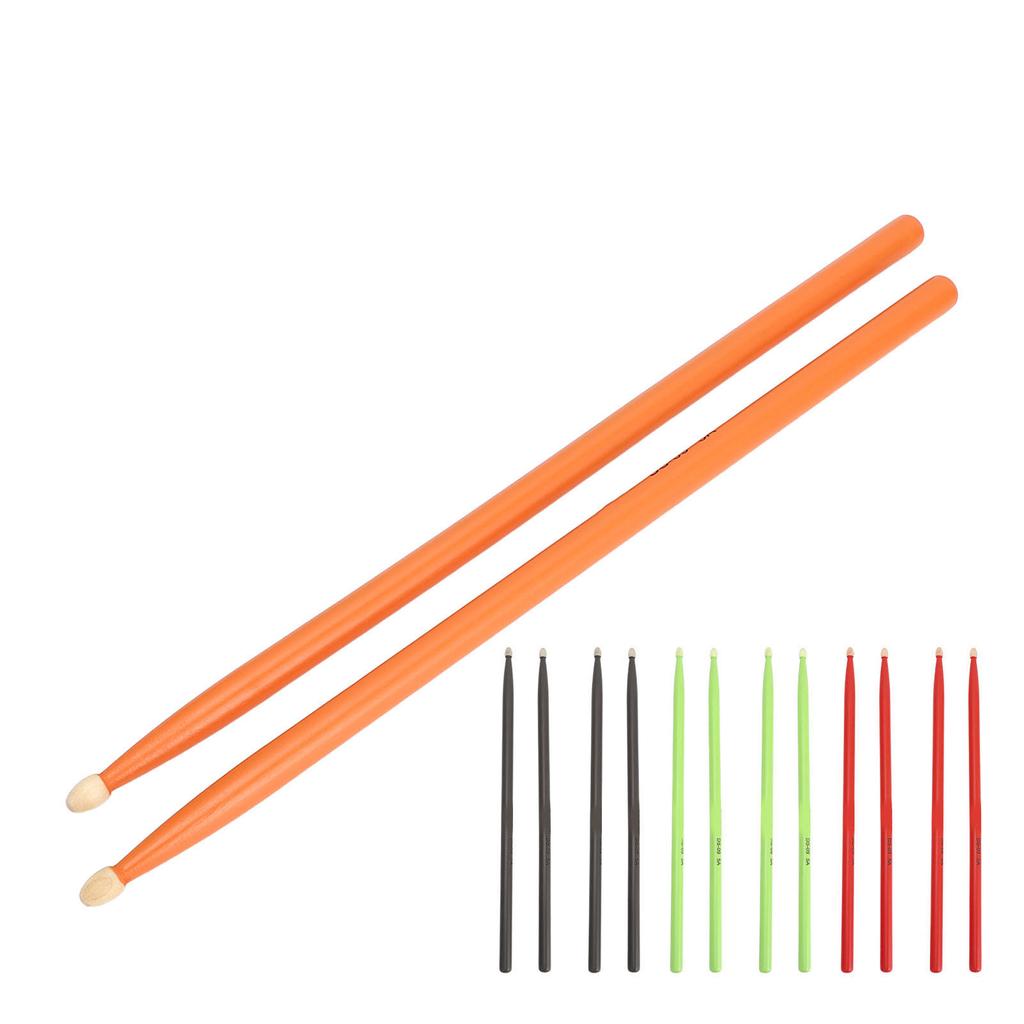 2 Pairs Drumsticks Wooden 5A Colored for Kids Adults Beginners Drum Set Practice DS-09