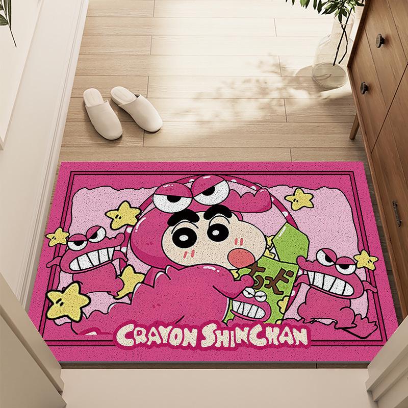 Crayon Shin-chan Cartoon Doormat: Dirt-Resistant, Dust-Removing, Easy-to-Clean, Cuttable Loop Pile Carpet for Entrance or Hallway. 50×80cm