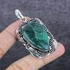 Natural Malachite Gemstone 925 Sterling Silver Jewelry Pendant 2.52" l7Q81