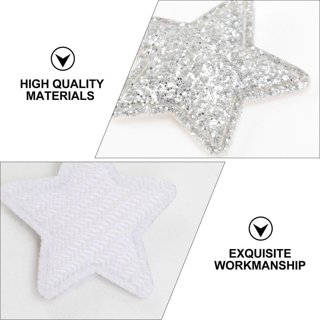 100pcs Christmas Decoration Patch Star Cloth Applique For Diy Clothing Bags Hats Repair Garment Accessories Craft Sewing Tools