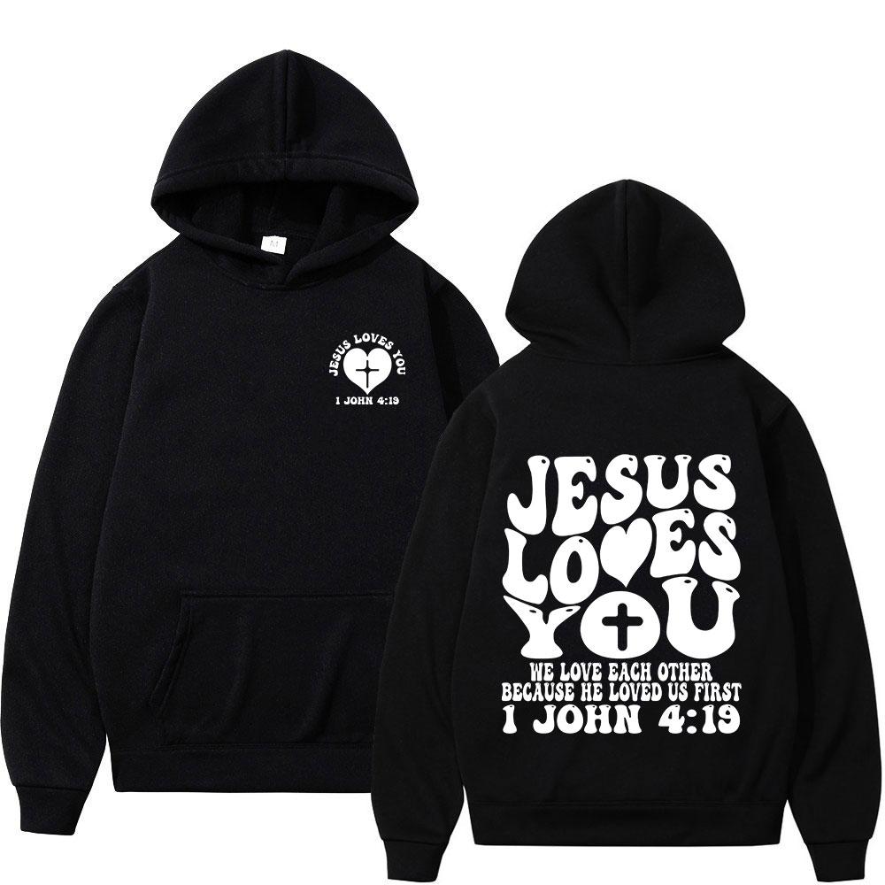 Christian Jesus Faith Over Fear Bible Verse Hoodies Men's Women High Quality Sweatshirts Fashion Vintage Pullovers Streetwear