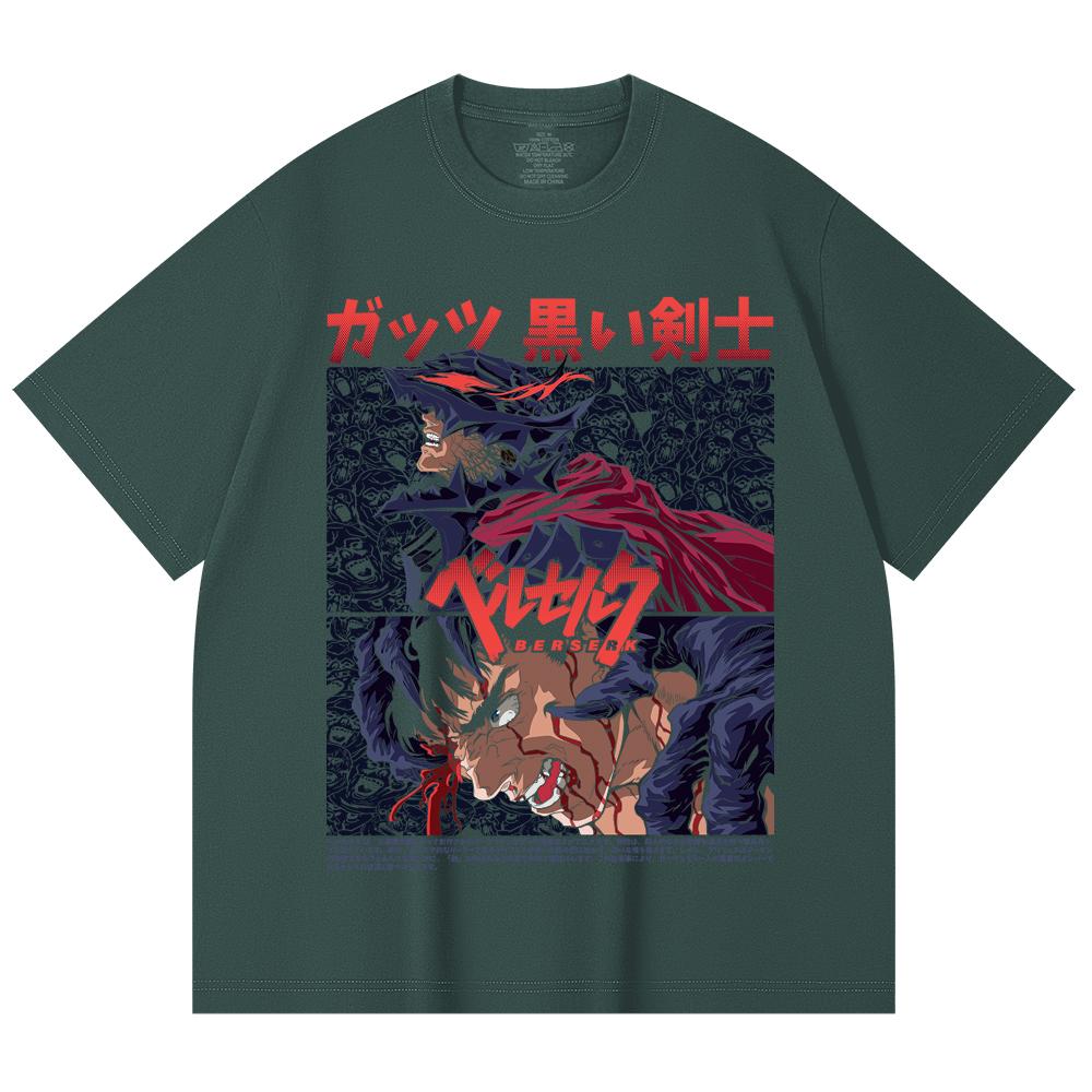 230 Gsm 100% Cotton Berserk V5 Print Unisex Heavy Cotton T Shirt
