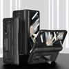 Galaxy Z Fold 5 Case, Heavy Duty Hinge Protection Case For Samsung Galaxy Z Fold 5 With Kickstand & Screen Protector - W
