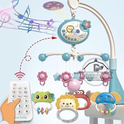 Işıklı Müzikli Projektörlü Müzikli Bebek Beşiği Oyuncağı Bebekler İçin Uzaktan Kumandalı Beşik Oyuncakları Yenidoğan Bebek İçin Beşiklere Takılan Oyuncak