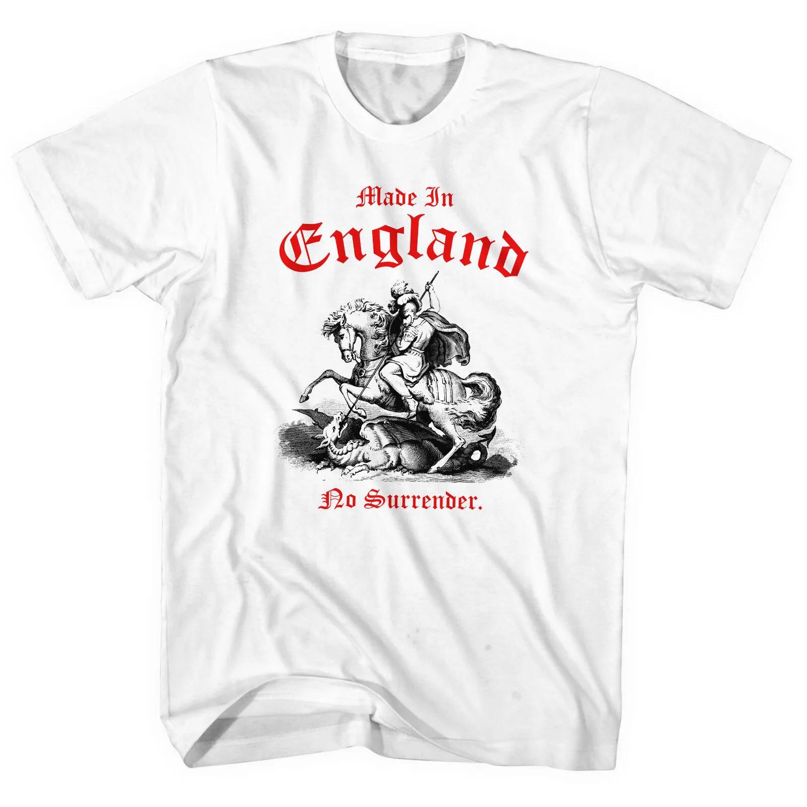 St George Slaying Dragon Printed St George Day Party Festival Gift T Shirt Short Sleeve 100 Cotton Casual Tshirts Loose Top S