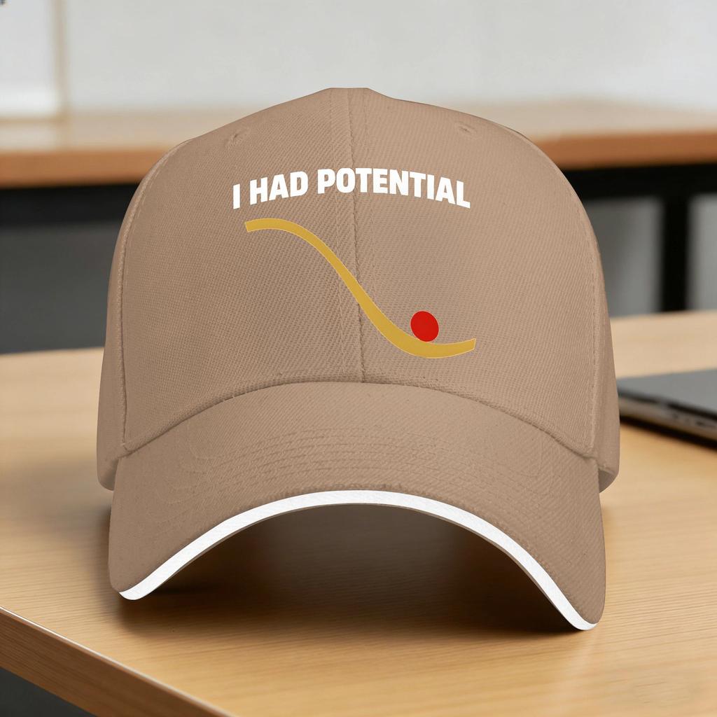 I Had Potential Sun Baseball Cap Summer Couple Women Design Trucker Hat Sunscreen Fashion Outdoor Sport Baseball Caps