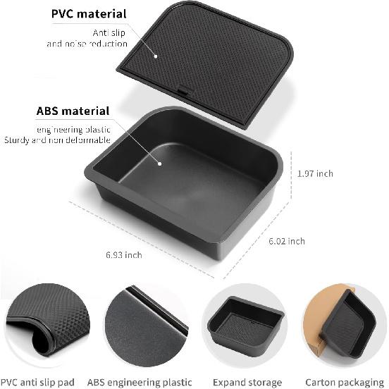 Smabee Center Console Cool Box Organizer For Toyota Land Cruiser Prado 250/ Lexus GX 550 2024 2025 2026 Armrest Storage Box ABS Ert Tray Accessories