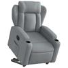 Electric Recliner Chair with Rising Function Light Grey Fabric