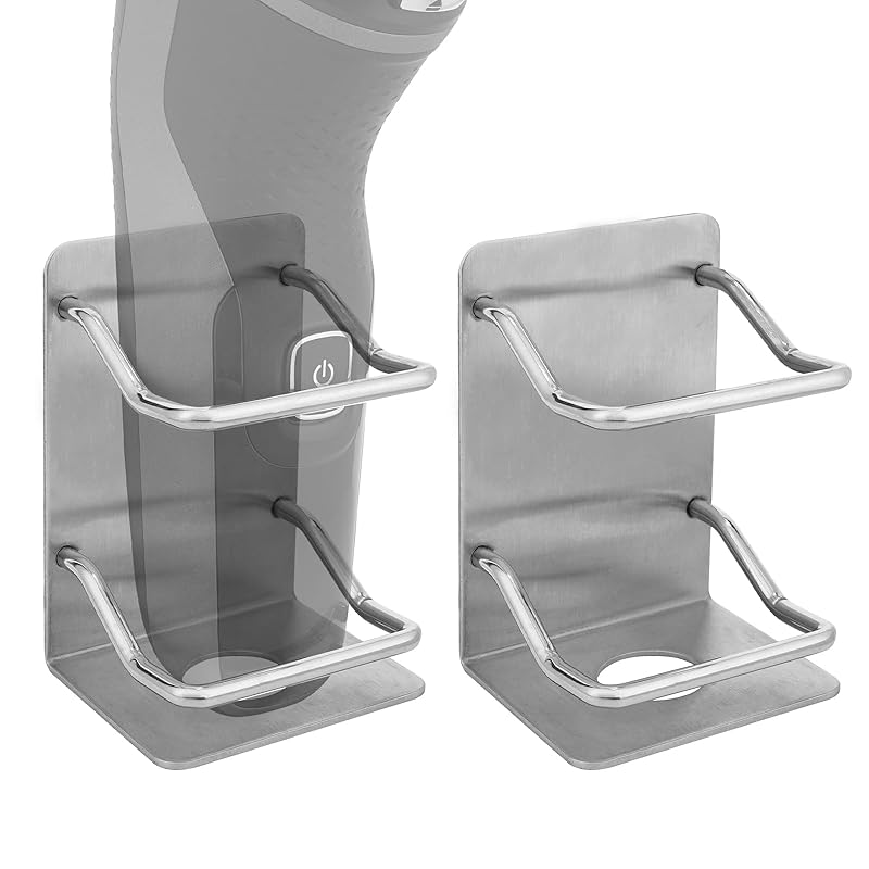

Linkidea stainless steel electric razor holder 2 pack electric shaver holder for men for shower bathroom shaver organizer Compatible with Braun Series