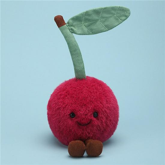 Hobby-Fruchtpuppen-Serie: Süßes Apfel-, Birnen- & Croissant-Plüschtier zum Kuscheln