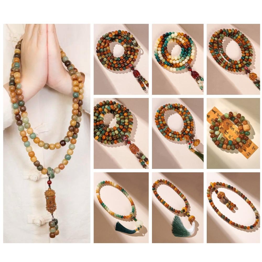 Tassel Rosary Beads Bracelets Jewelry Beaded Handheld Necklace Retro Prayer Beads Necklace  Gifts