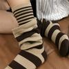 The More I Like It~ Fake Two-Piece Design Socks, Ankola Red Stripes Stacked On The Bell Mouth Stacking Socks