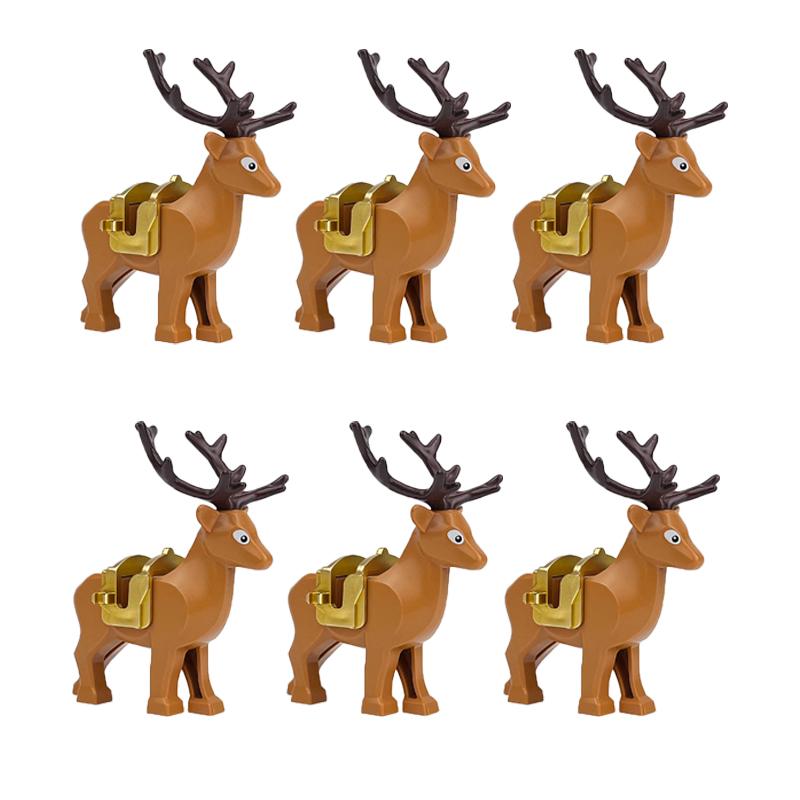 Medieval Military Building Blocks Cavalry Army Horse Animal Elephant Camel Wolf Crocodile Brick Toy Accessories S003