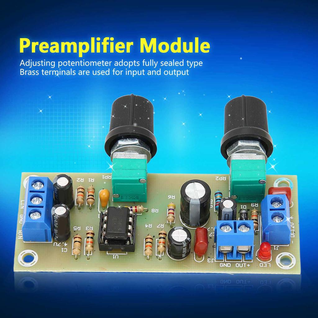 Low Pass Filter Board Subwoofer Preamp Board Single Supply Low Pass Filter Boards with LED Indicators Subwoofer Preamplifier Board